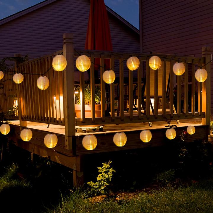 Actual product image Bowfar Solar-Lichterkette mit Lampions (30 LEDs) (8 m)