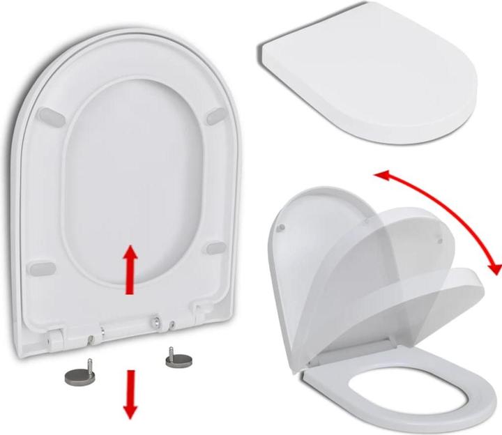 Produktbild vidaXL Toilettendeckel mit Absenkautomatik