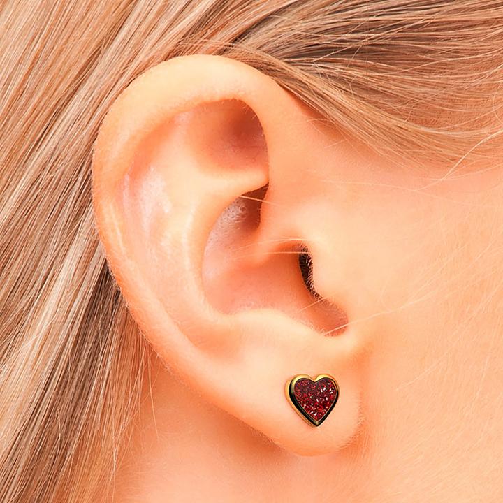 Produktbild Studex Sensitive Ohrstecker Herz Glitter (Edelstahl)