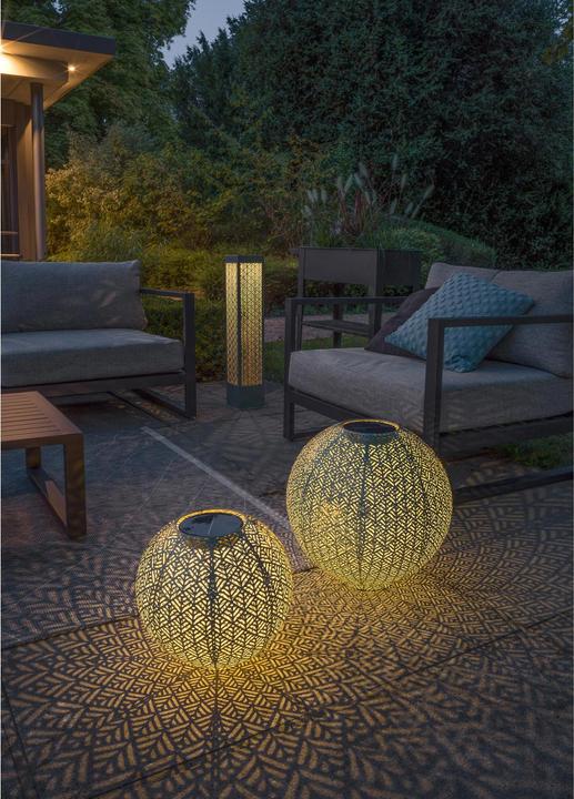 Produktbild STT Windlicht Solar Antic Ball Sofia, Ø 40 cm, Aqua