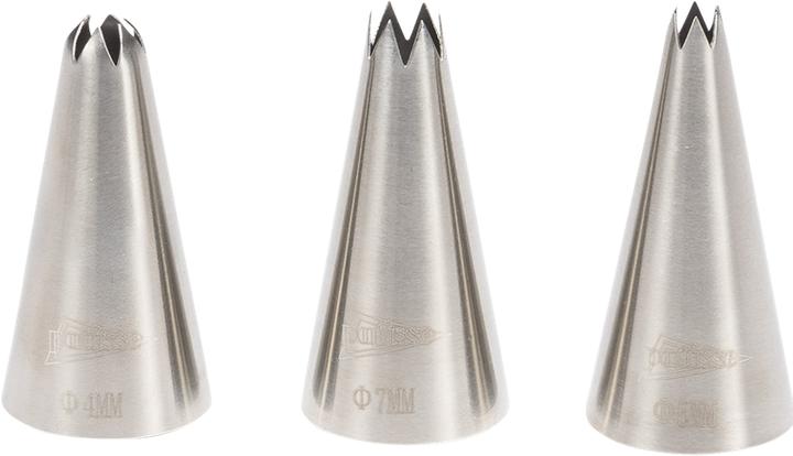 Produktbild Patisse Spritztüllen Stern Inox 3-tlg. (Spritztüllen)