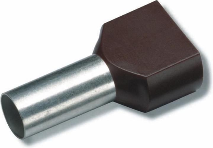 Produktbild Cimco Zwillings-Aderendhülse 1 mm² 8 mm Teilisoliert Rot 18 2466 100 St.