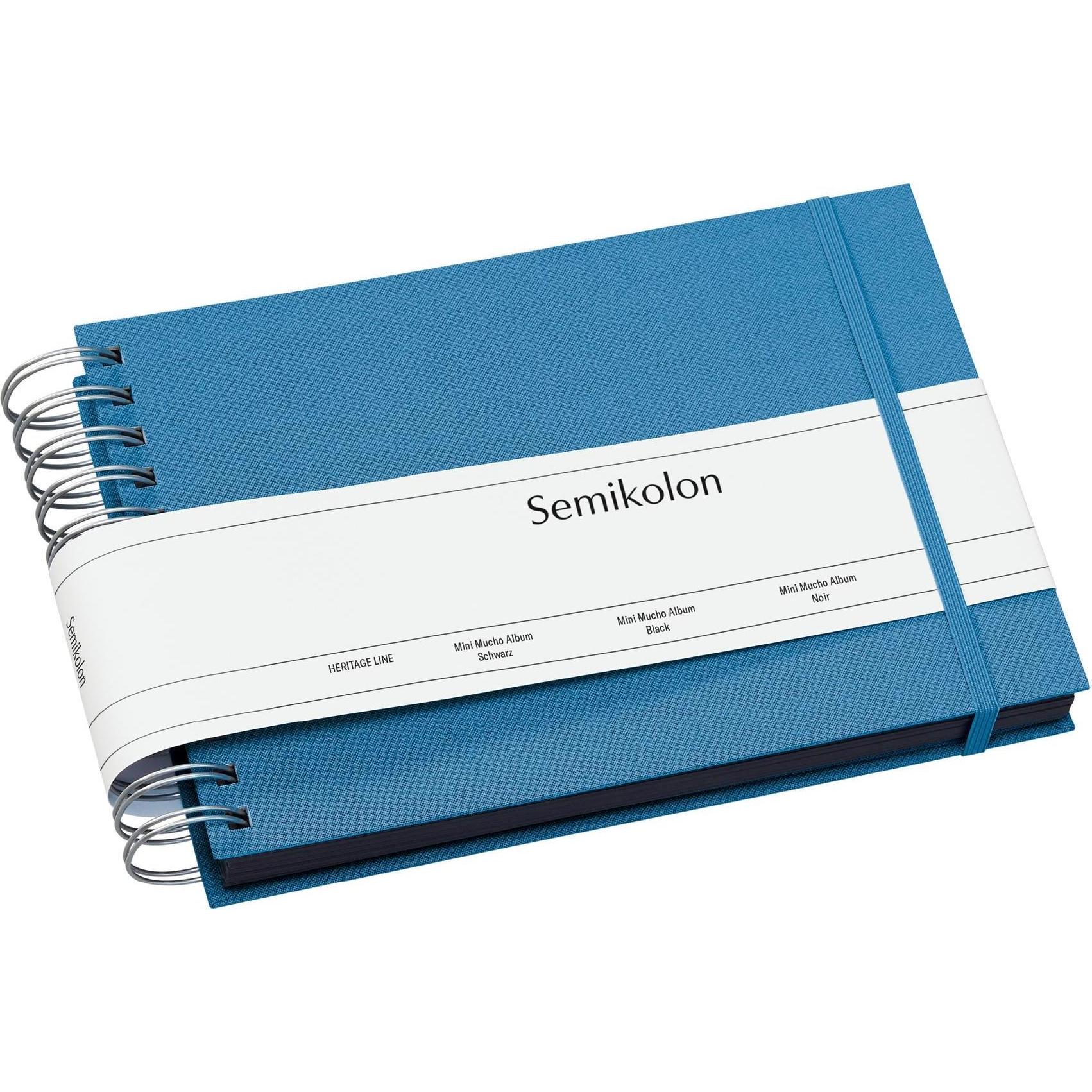 Semikolon, Fotoalbum, FOTORINGBUCH 25x16 45bSCHW AZZURRO (9 x 13 cm, 10 x 15 cm)