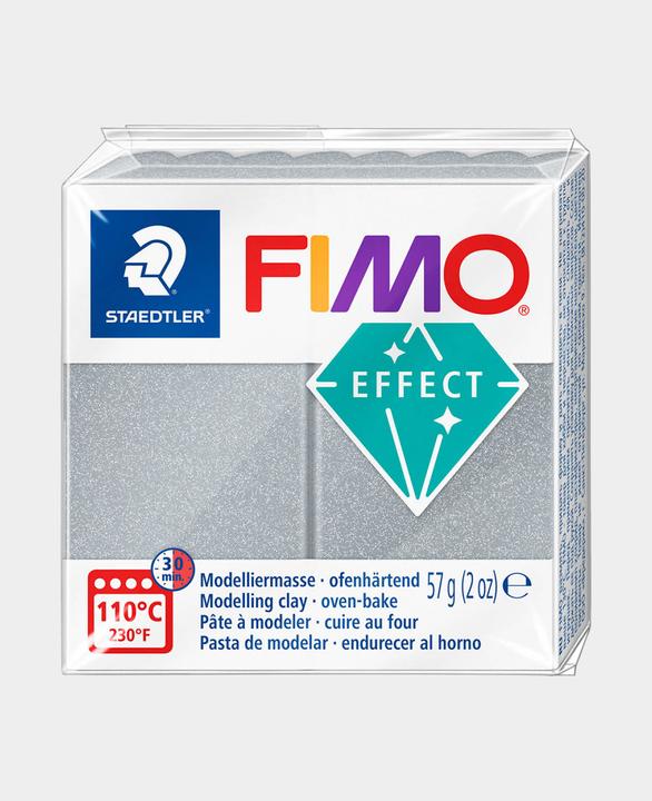 Actual product image Fimo EFFECT modelling clay, silver metallic, 57 g