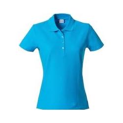 Clique, Damen, Shirts, Damen Poloshirt Basic 028231, Baumwolle, Türkis, Grösse L, Türkis, (L)
