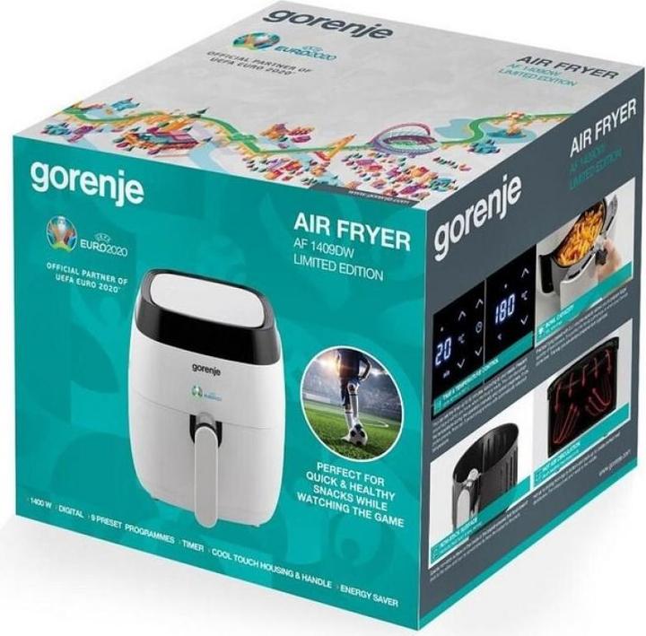 Actual product image Gorenje KG Deep fryer 3.5L hot air circulation timer non-stick black and white AF1409DW EURO2020