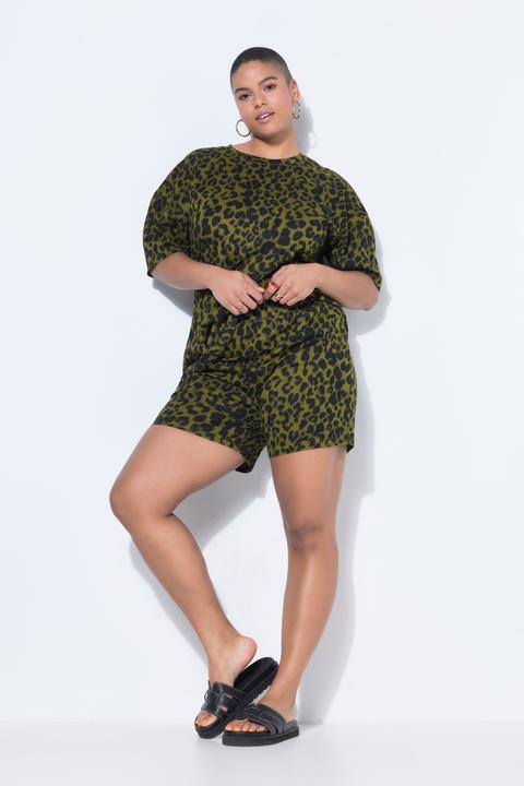 Image du produit Studio Untold Pyjama deux pièces (short), motif léopard coloré (58, 60)
