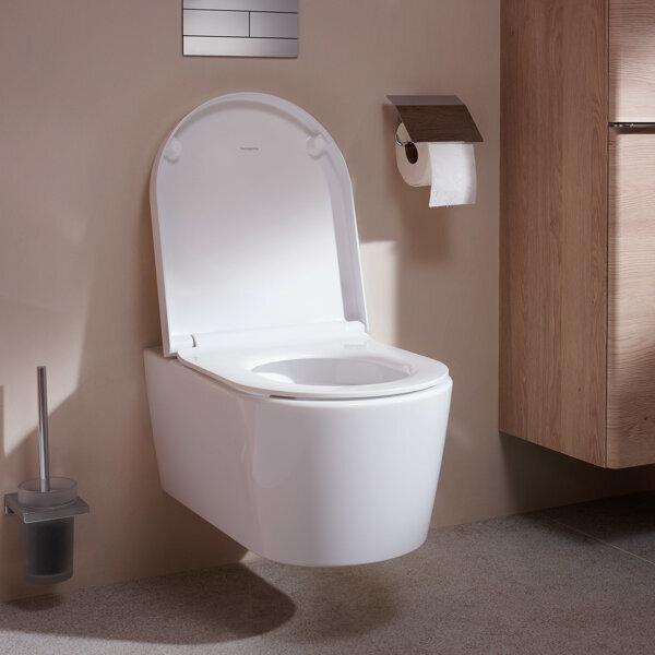 Actual product image hansgrohe EluPura S WC seat, SoftClose, QuickRelease, top mounting, 440x366mm, white