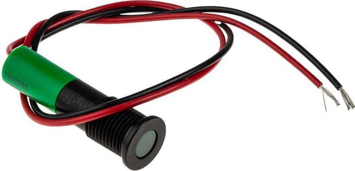 Produktbild RS PRO LED 8mm Chromblende 24Vdc Grün +Kabel