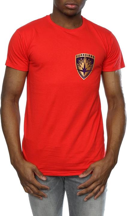 Actual product image Mens Guardians Of The Galaxy Shield Faux Pocket T-Shirt (XXL)