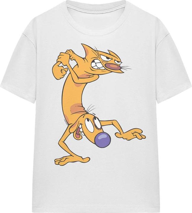 Actual product image CatDog Unisex Adult Ready To Fight T-Shirt (L)