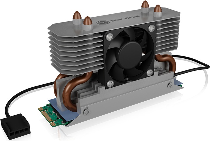 Actual product image Icy Box Heat sink IcyBox SSD M.2 IB-M2HSF-702 Heatpipe cooler