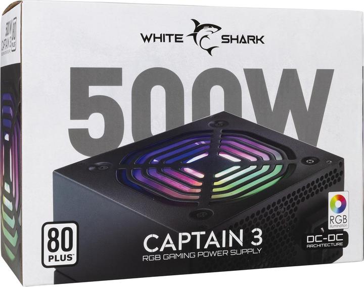 Produktbild White Shark GPSU-W500F Captain 3 500W 80+ RGB (500 W)