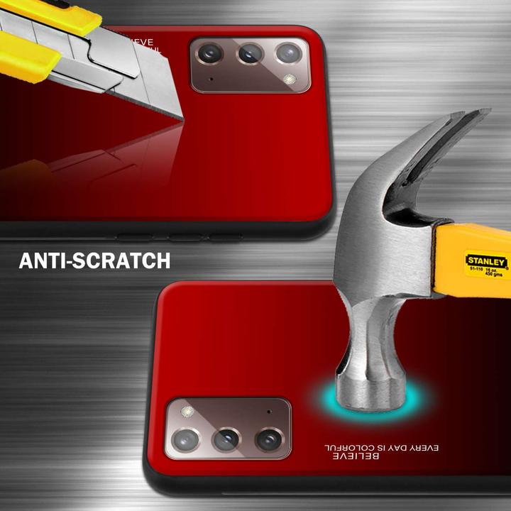 Actual product image Cadorabo Bumper Case for Samsung Galaxy NOTE 20 TPU 2 Farben Glas (Samsung Galaxy Note 20)