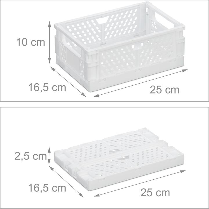 Produktbild Relaxdays 2x Klappbox (25 x 16.5 x 10 cm, 3.33 l)