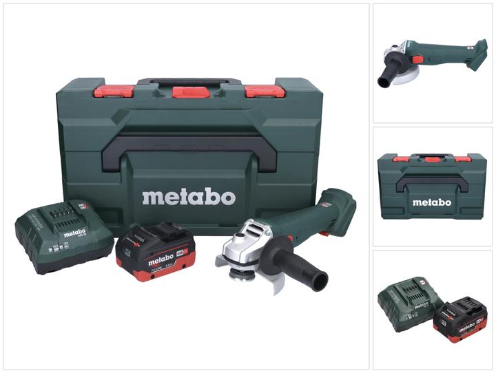 Actual product image Metabo W 18 7-125 Battery angle grinder 18 V 125 mm + 1x battery 5.5 Ah + charger + metaBOX (125 mm)
