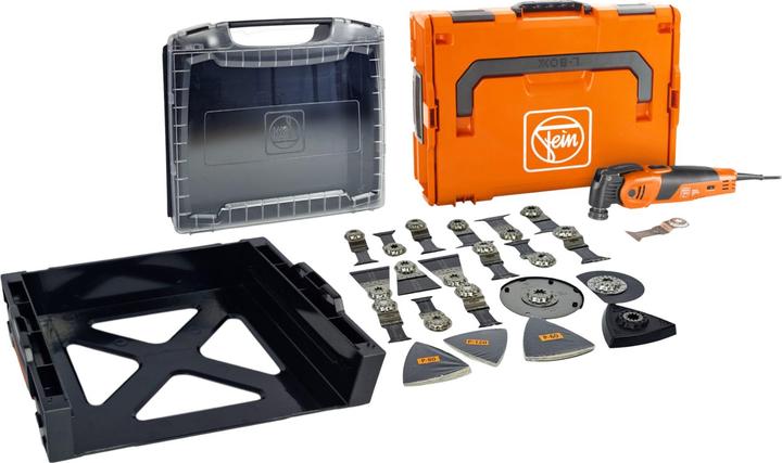 Fein Multimaster MM 700 Max Multifunktionswerkzeug 450 W Starlock Max + 33 tlg. Zubehör Set + L-Boxx (Multifunctional tool)
