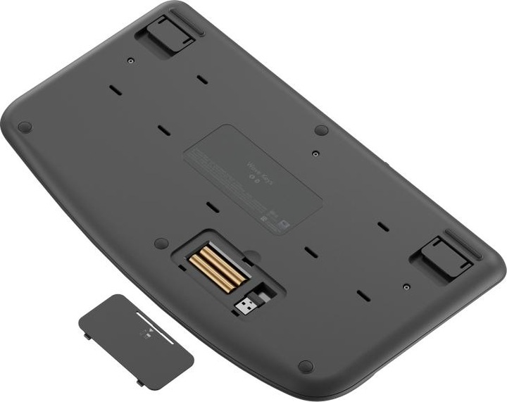Actual product image Logitech Wave Keysergonomic Kb Graphite (Eng. Int., Wireless)