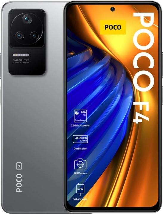 Image du produit Xiaomi Poco F4 (128 Go, Argent clair de lune, 6.67", Double SIM, 64 Mpx, 5G)