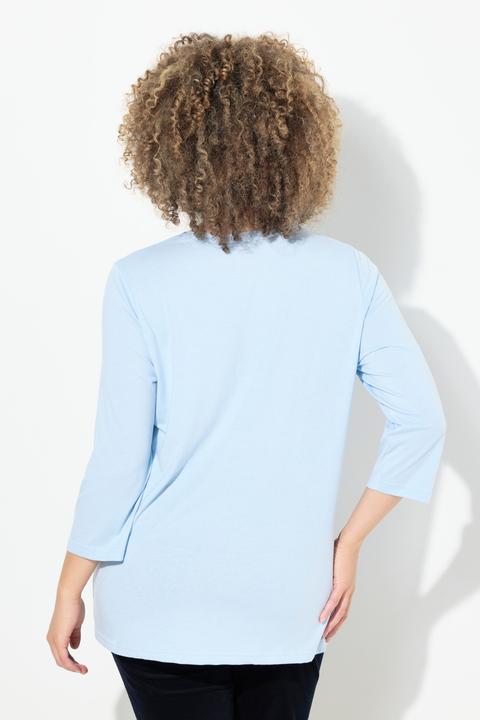 Immagine prodotto Ulla Popken Maglia classica con scritta, scollo a V e maniche a 3/4 (58)