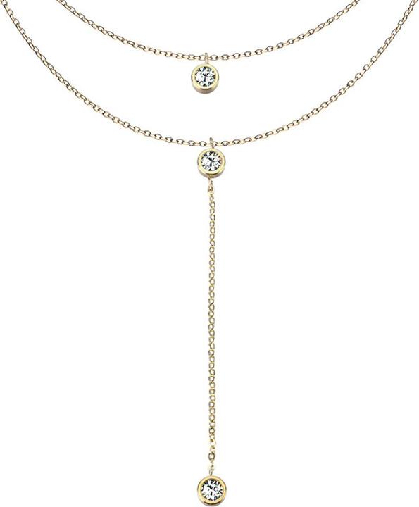 Immagine prodotto Star Piercing Catena placcata in oro con ciondolo in cristallo su catena (Acciaio chirurgico 316L)