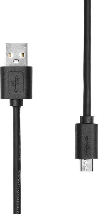Image du produit ProXtend Câble USB 2.0 A vers Micro B M/M Noir 15CM (0.15 m, USB 2.0)