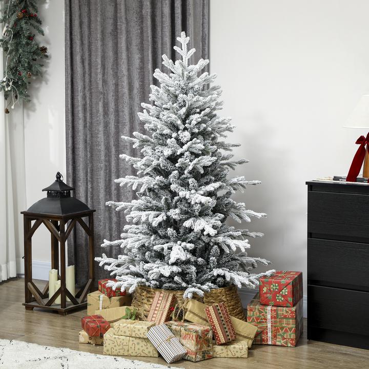 Actual product image Homcom Weihnachtsbaum Kunststoff, Metall Grün+Weiss (150 cm)