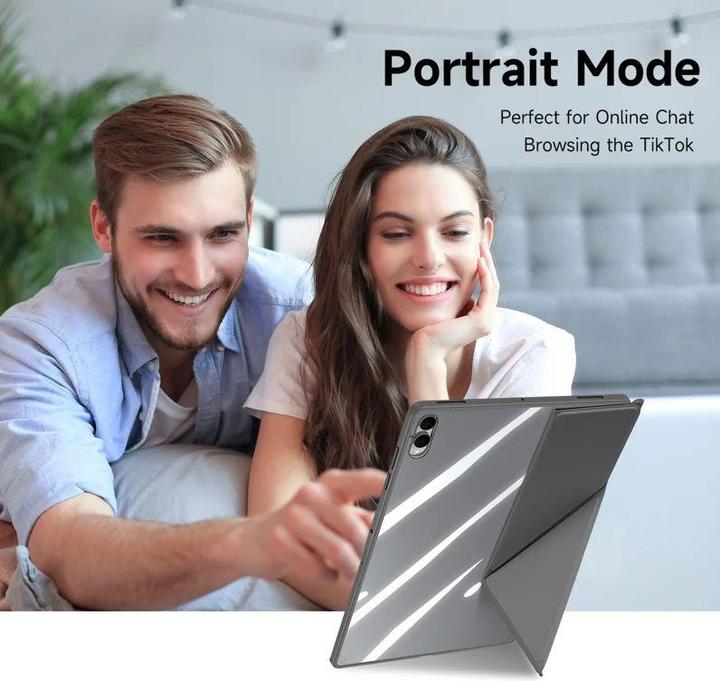 Immagine prodotto Samsung Galaxy Tab S11 Ultra - Ducis Domo Series, aufstellbares Flip-Etui, Grau (Samsung Galaxy Tab S11 Ultra)