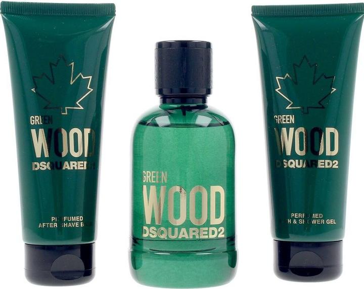 Produktbild Dsquared2 Wood Green Men Christmas 2024 Eau de Toilette / Bath Shower Gel / After Shave Balm (Eau de Toilette, 100 ml)