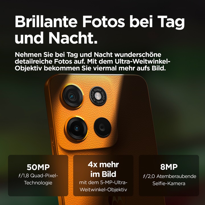 Image du produit Motorola moto g15 (128 Go, Orange soleil levant, 6.72", Double SIM, 50 Mpx, 4G)