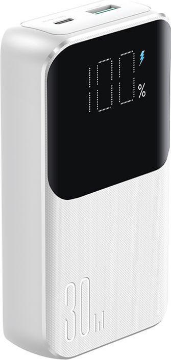 Produktbild Joyroom 30W 20000mAh mini Power Bank with built-in Cables, USB-A & USB-C - White (10000 mAh, 30 W, 37 Wh)