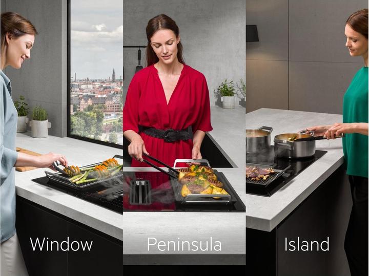 Produktbild AEG Einbau-Induktionsherd mit Dunstabzugshaube,, 83 cm (83 cm, Induktionskochfeld)