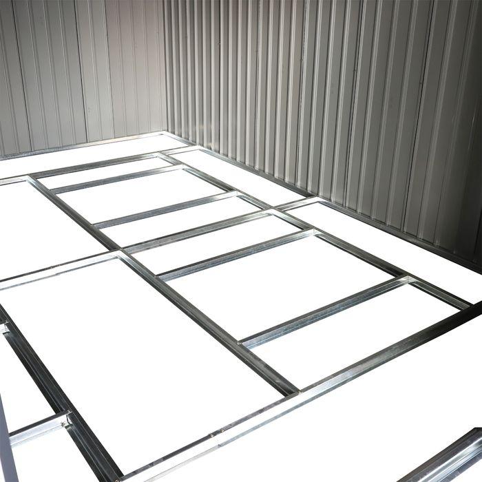 Actual product image Swisshandel24 Garden shed with foundation Garden shed Metal shed Charcoal grey 340 x 386 x 200