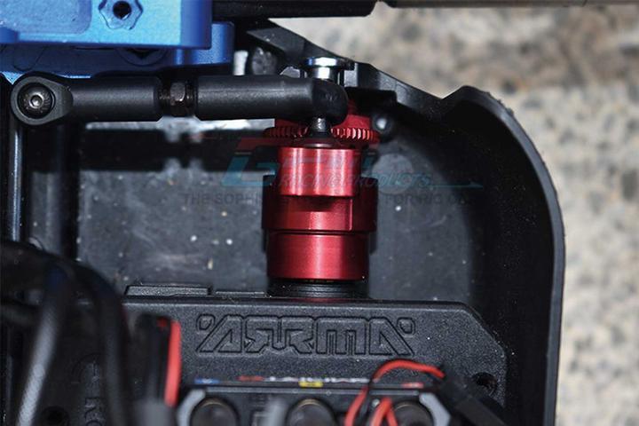 Produktbild GPM Aluminium 7075 Servo Horn 15T mit Feder schwarz ARRMA Kraton, Outcast 8s