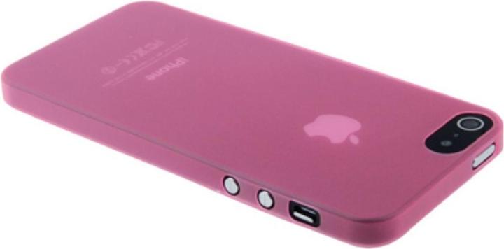 Actual product image König Design Protective Case Ultra Thin 0.3mm TPU Apple iPhone 5 & 5s Pink Transparent (Apple iPhone 5)