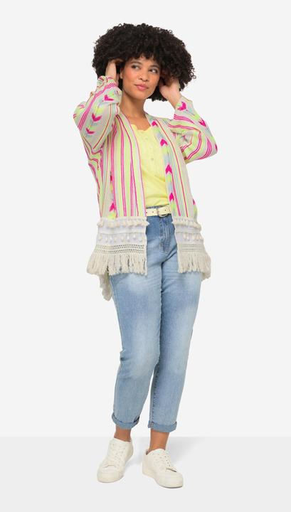 Produktbild Angel of Style Jacke, oversized, Jacquard-Streifen, offene Form, Langarm (52)
