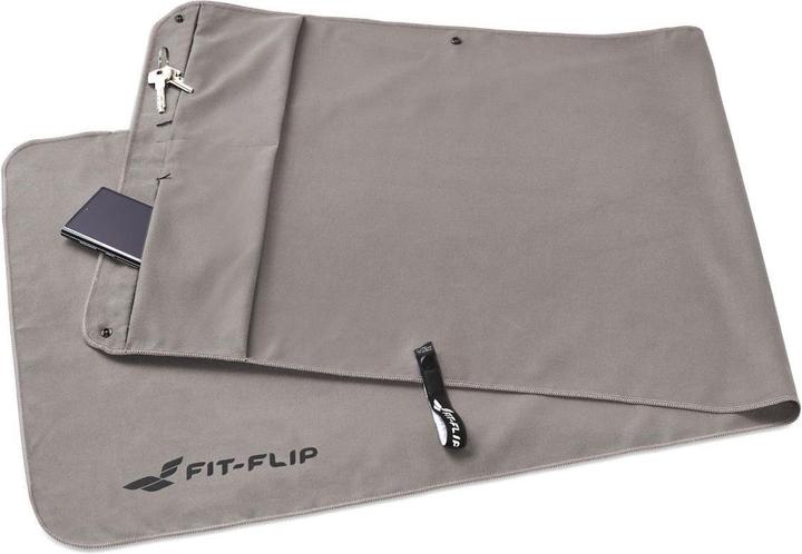Produktbild Fit-Flip Fitnesshandtuch Mikrofaser mit Reissverschlusstasche 130x48cm (130 x 48 cm)