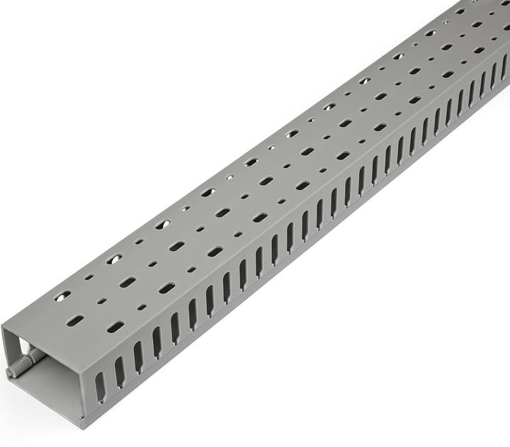 Produktbild StarTech 2m wiring duct - 75x50mm - cable duct with 8mm slots - PVC network cable cover - up to (200 cm)