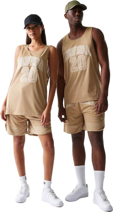 Actual product image New Era Poly Mesh Tank Top - BRAND LOGO camel beige - XXL (XXL)