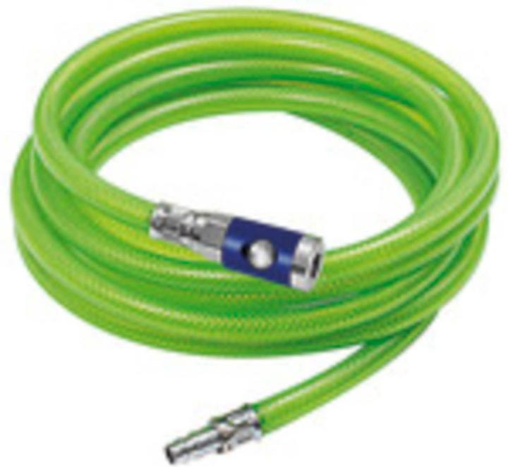 Riegler Hose set hose d.15x9mm l.5m PVC fabric luminescent green safety coupling/grommet NW7.4