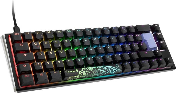 Actual product image Ducky One 3 Classic Black/White SF Gaming Keyboard, RGB LED - MX-Clear (DE, Cable)