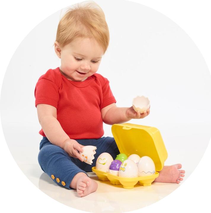 Actual product image Tomy Squeak eggs in box