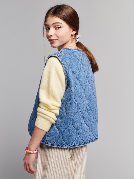 Actual product image Jonen Jeansweste mit Wellensteppung, Mädchen (128)