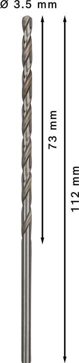 Image du produit Bosch Professional Zubehör Foret hélicoïdal PRO Metal HSS-G, 3,5 x 73 x 112 mm (3,5 mm)