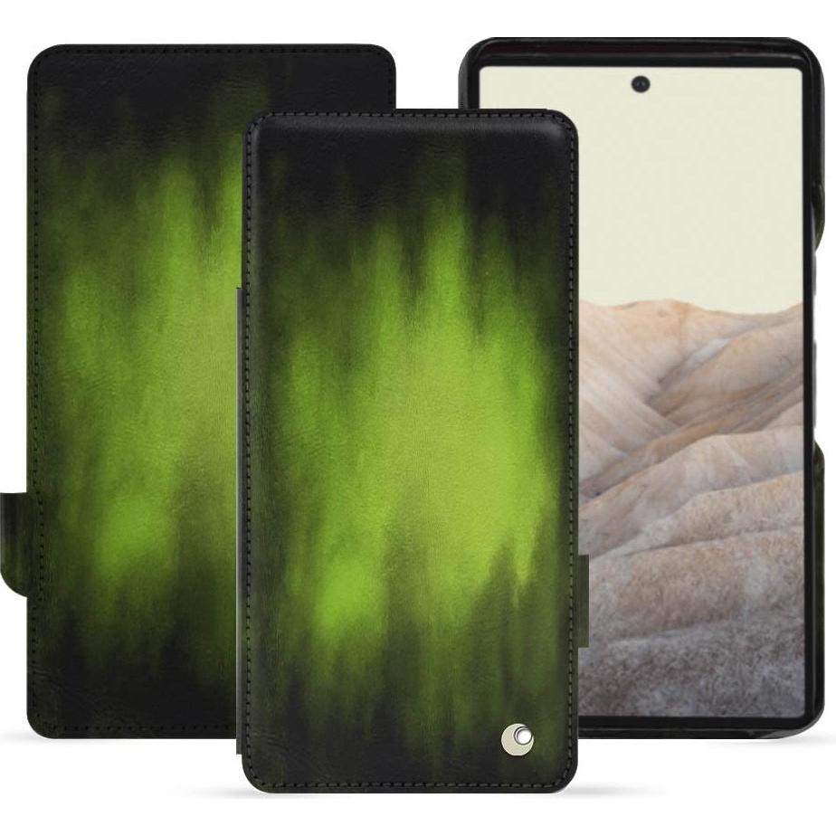 Noreve Lederschutzhülle horizontal (Google Pixel 7), Smartphone Hülle, Grün