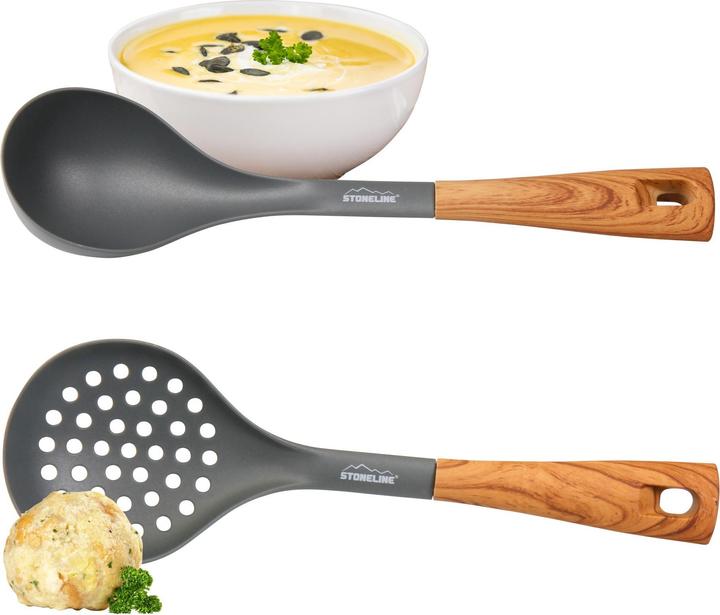 Actual product image Stoneline Back to Nature kitchen gadget set, 8 pcs., in rotating storage stand