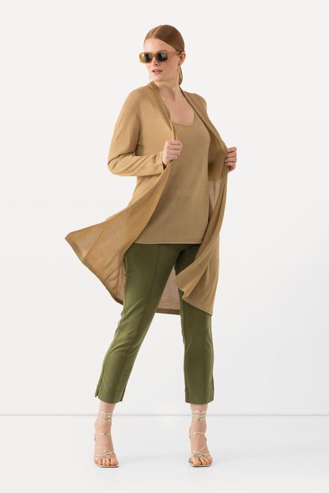Immagine prodotto Ulla Popken Cardigan lungo e aperto con scollo a V e collo alto (46, 48)