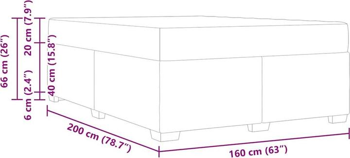 Actual product image vidaXL Boxspringbett (160 x 200 cm)