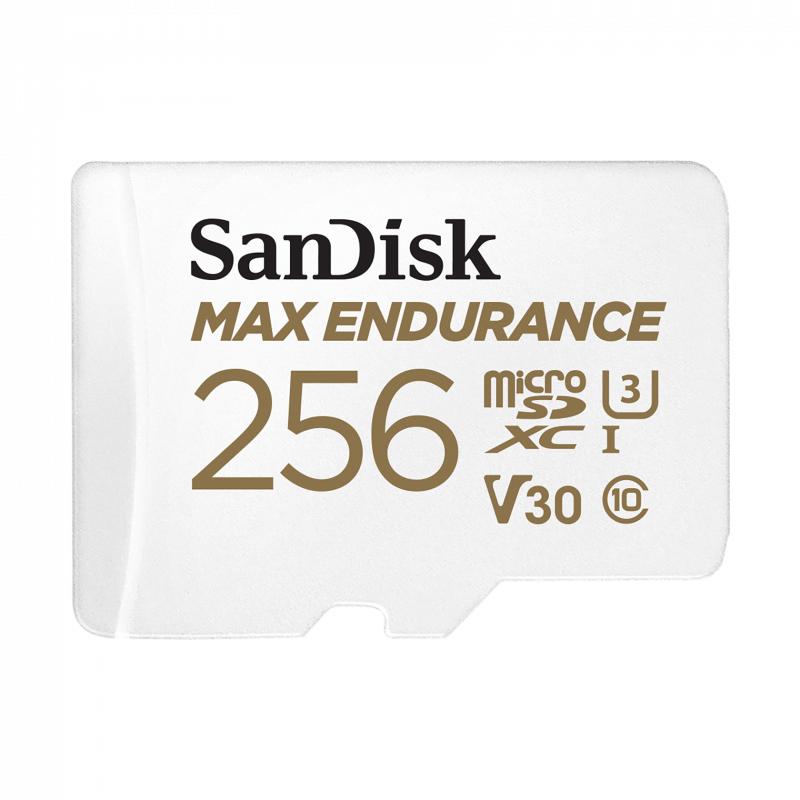 SANDISK resistenza massima (256 GB, microSDXC, U3, UHS-I), Scheda di memoria, Bianco