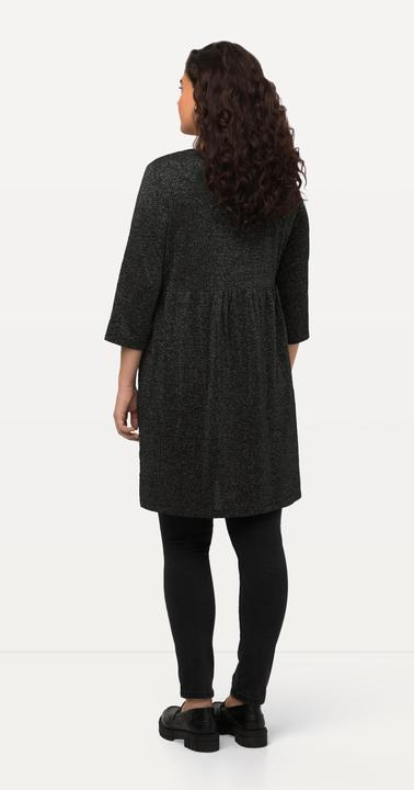 Produktbild Ulla Popken Longshirt, Metallic-Effekt, A-Linie, Rundhals, 3/4-Arm (46, 48)